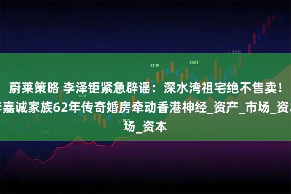 蔚莱策略 李泽钜紧急辟谣：深水湾祖宅绝不售卖！李嘉诚家族62年传奇婚房牵动香港神经_资产_市场_资本